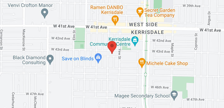 map of 102 2250 W 43RD AVENUE